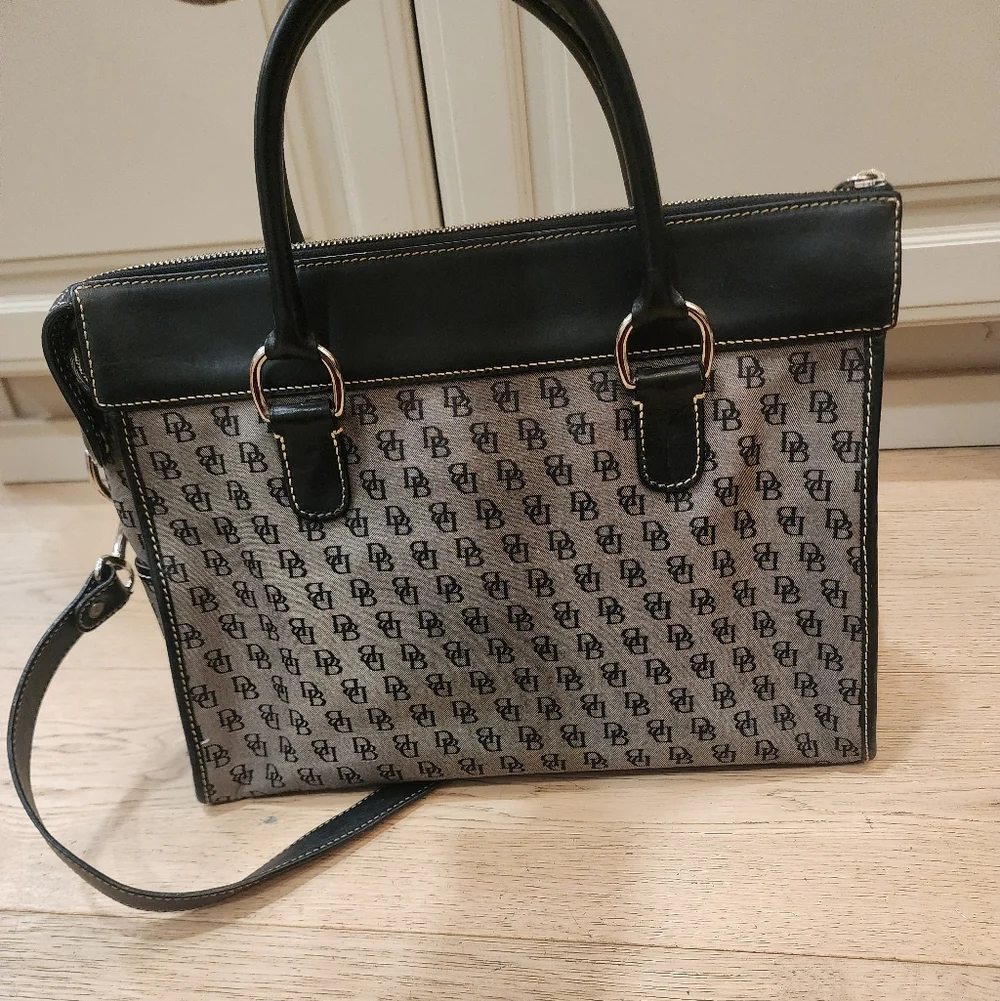 Dooney & Bourke Signature Jacquard Double Pocket Tote